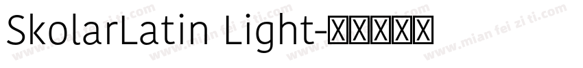 SkolarLatin Light字体转换